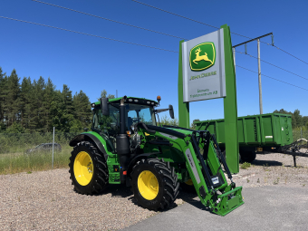 JD 6R 150 TRAKTOR M LASTARE Q5M UTHYRD VRETA SKOLAN John Deere 6R 150 